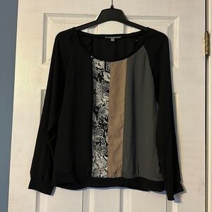 Ny Collection womens long sleeve top; size medium